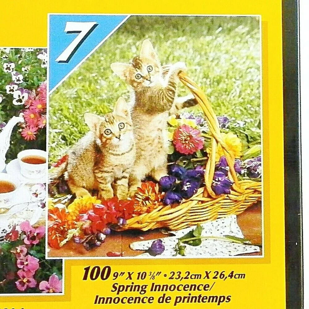 Vintage 7 NEW Sealed Jigsaw Puzzles Kodacolor Photo Gallery in Collectors Tin